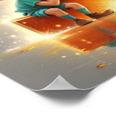 Halloween Letter I Cute Monster Kids Classroom Poster (Ecke)