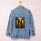 Halloween Letter N Single Tear Jeansjacke (Hangar)