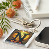 Halloween Letter N Single Tear Schlüsselanhänger (Vorderseite rechts)