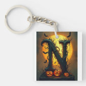 Halloween Letter N Single Tear Schlüsselanhänger (Vorderseite)