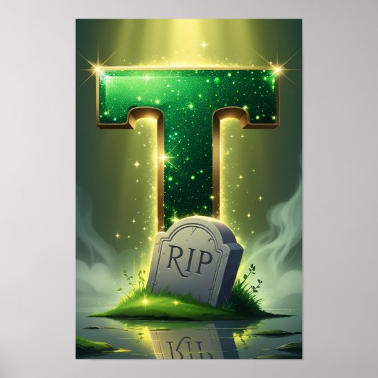 Halloween Letter T Poster | Childrens Wall Art (Vorne)