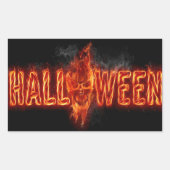 Halloween Lettern Rechteckiger Aufkleber (Vorderseite)