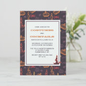 Halloween leuchtet Einladung durch (Stehend Vorderseite)