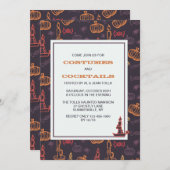 Halloween leuchtet Einladung durch (Vorne/Hinten)