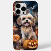 Halloween Lhasa Apso mit Pumpkins Beängstigend Case-Mate iPhone Hülle (Rückseite)