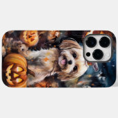 Halloween Lhasa Apso mit Pumpkins Beängstigend Case-Mate iPhone Hülle (Rückseite (Horizontal))