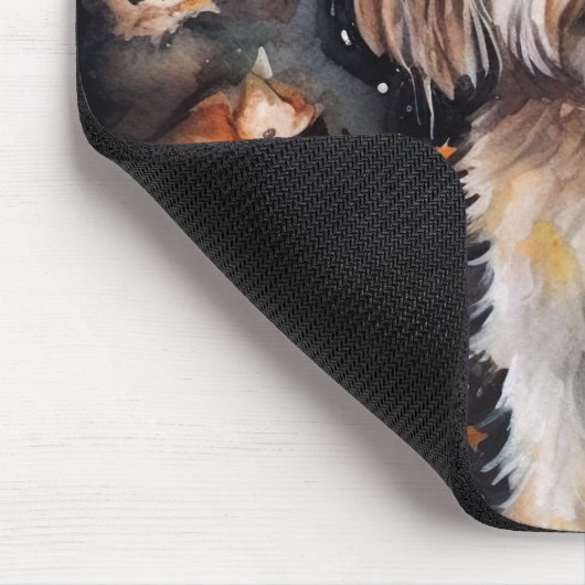 Halloween Lhasa Apso mit Pumpkins Beängstigend Mousepad (Ecke)