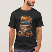 Halloween Librarian Book Lover Pumpkin BookFun T-Shirt (Vorderseite)