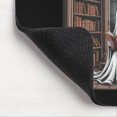 Halloween Librarian Ghost Reading Books Lovers Lib Mousepad (Ecke)