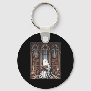 Halloween Librarian Ghost Reading Books Lovers Lib Schlüsselanhänger
