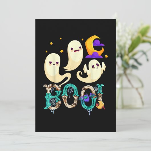 Halloween Library 13 Einladung (Stehend Vorderseite)