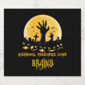 Halloween Liebe der Lehrer Schaumweinetikett (Einzelnes Label)