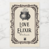 Halloween Liebe Elixir Drinks unangenehm Weinetikett (Einzelnes Label)