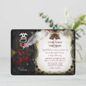 Halloween-Liebe-Hochzeitsbrief Einladung (Stehend Vorderseite)