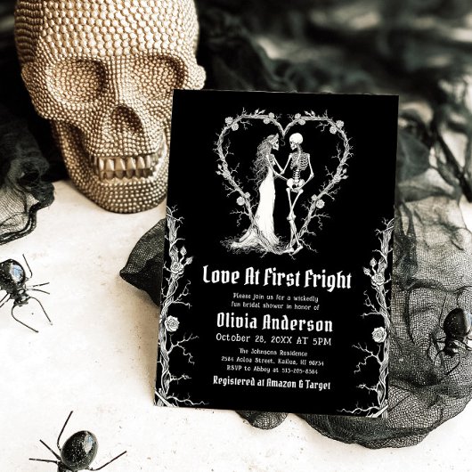 Halloween-Liebe im ersten Fright-Part-Brautparty Einladung