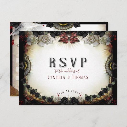 Halloween Liebe Letter Matching UAWG PostCard Einladungspostkarte (Vorne/Hinten)