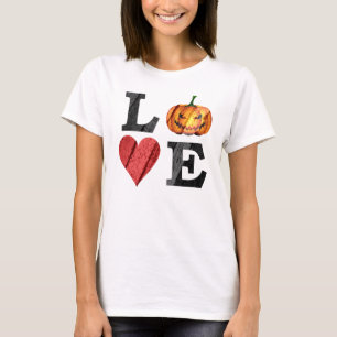 Halloween-LIEBE mit Beängstigendem Jack o'lantern T-Shirt