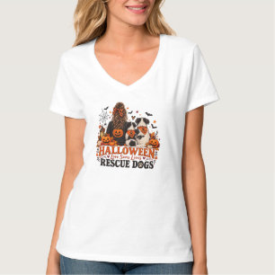 Halloween Liebe rettet Leben Rettungshunde T-Shirt