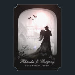 Halloween Liebe Silhouette Hochzeit Einladung<br><div class="desc">Halloween Elegante Liebe Silhouette Hochzeit EinladungKunst & Design von Julie Alvarez</div>