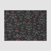 Halloween-Liebe-Skelett-Name-Seidenpapier Seidenpapier (Vorderseite)