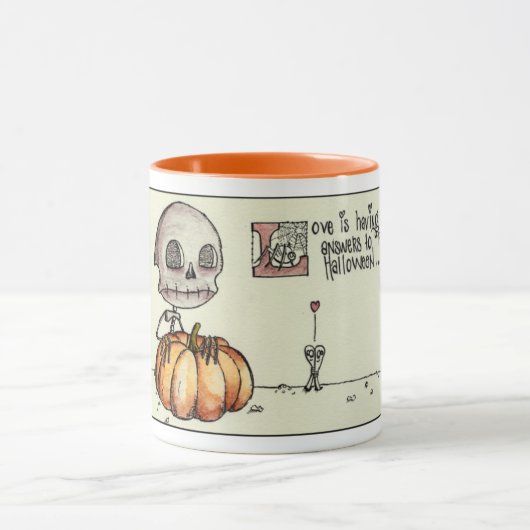 Halloween-Liebe (Tribut an Wes Craven) Tasse (Zentrum)