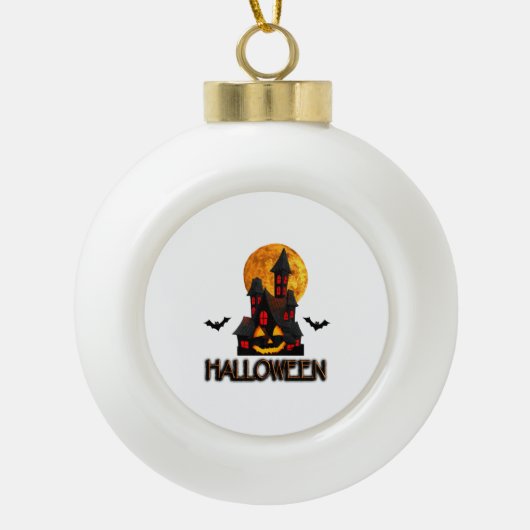 Halloween-Liebhaber, lustiges Halloween, glücklich Keramik Kugel-Ornament (Vorderseite)