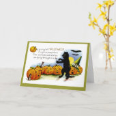 Halloween-Lied Karte (Gelbe Blume)