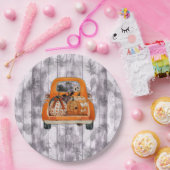 Halloween-Lieferwagen-LKW mit Kürbis Pappteller (Party)