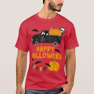 Halloween Lieferwagen Truck Pumpkin Happy Hallowee T-Shirt