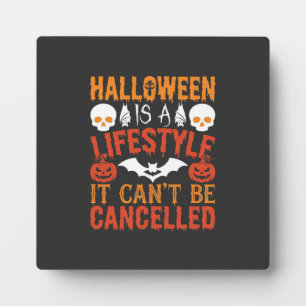 Halloween Lifestyle Fledermaus-Kürbis-Typografie-V Fotoplatte