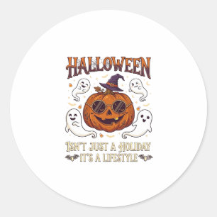 Halloween Lifestyle Kürbis Sonnenbrille Hexenhut G Runder Aufkleber