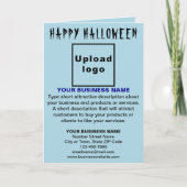 Halloween Light Blue Faltkarte Karte (Vorderseite)