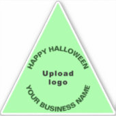 Halloween Light Green Triangle Vinyl Aufkleber (Vorderseite)
