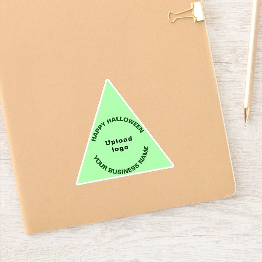 Halloween Light Green Triangle Vinyl Aufkleber (Notizbuch)