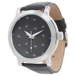 Halloween, Lila Augen, Trick oder Trete, Boo Armbanduhr