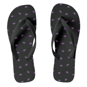 Halloween, Lila Augen, Trick oder Trete, Boo Badesandalen