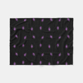 Halloween, Lila Augen, Trick oder Trete, Boo Fleecedecke (Vorderseite (Horizontal))