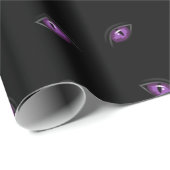 Halloween, Lila Augen, Trick oder Trete, Boo Geschenkpapier (Rolleneckpunkt)
