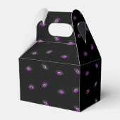 Halloween, Lila Augen, Trick oder Trete, Boo Geschenkschachtel (Rückseite)
