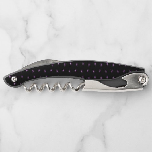 Halloween, Lila Augen, Trick oder Trete, Boo Kellnermesser (Rückseite)