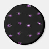 Halloween, Lila Augen, Trick oder Trete, Boo Magnet (Vorne)