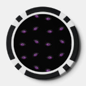 Halloween, Lila Augen, Trick oder Trete, Boo Pokerchips (Rückseite)