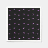 Halloween, Lila Augen, Trick oder Trete, Boo Serviette (Vorderseite)