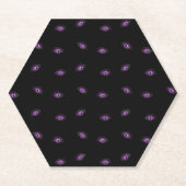 Halloween, Lila Augen, Trick oder Trete, Boo Untersetzer (Vorderseite)