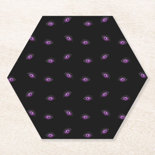 Halloween, Lila Augen, Trick oder Trete, Boo Untersetzer (Vorderseite)