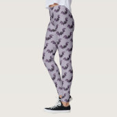Halloween Lila Black Bats Spooky Beängstigend Leggings (Links)