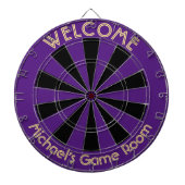 Halloween Lila Black Custom Metal Cage Game Room Dartscheibe (vorne)