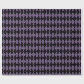Halloween lila-Black-Diamond-Muster Geschenkpapier (Flach)