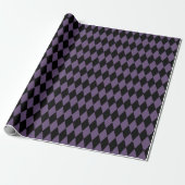 Halloween lila-Black-Diamond-Muster Geschenkpapier (Ungerollt)