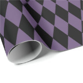 Halloween lila-Black-Diamond-Muster Geschenkpapier (Rolleneckpunkt)